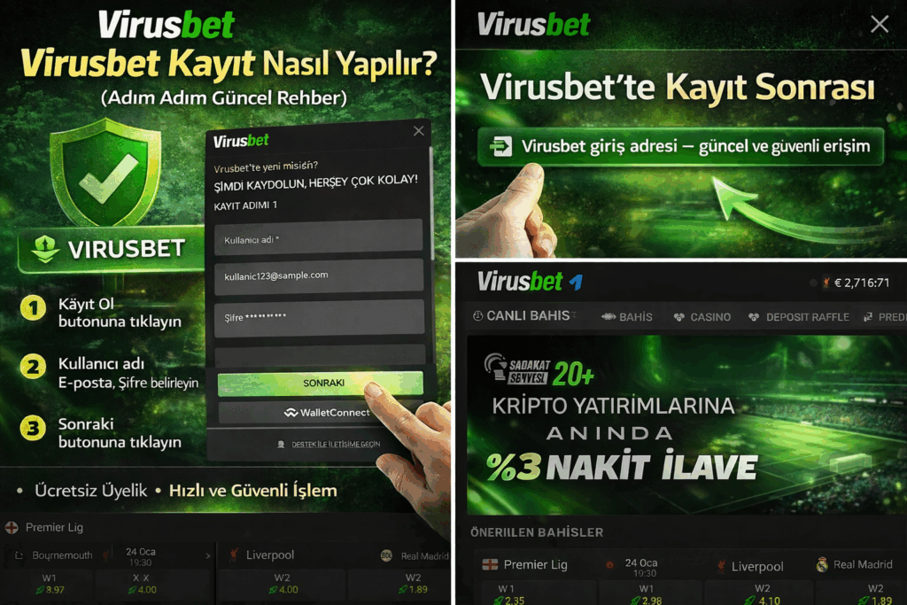 Virusbet kayıt nasıl yapılır, adım adım üyelik ve hesap oluşturma ekranı
