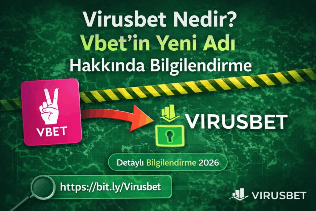 Virusbet nedir sorusuna yanıt veren, Vbet markasının isim değişimini açıklayan bilgilendirici görsel