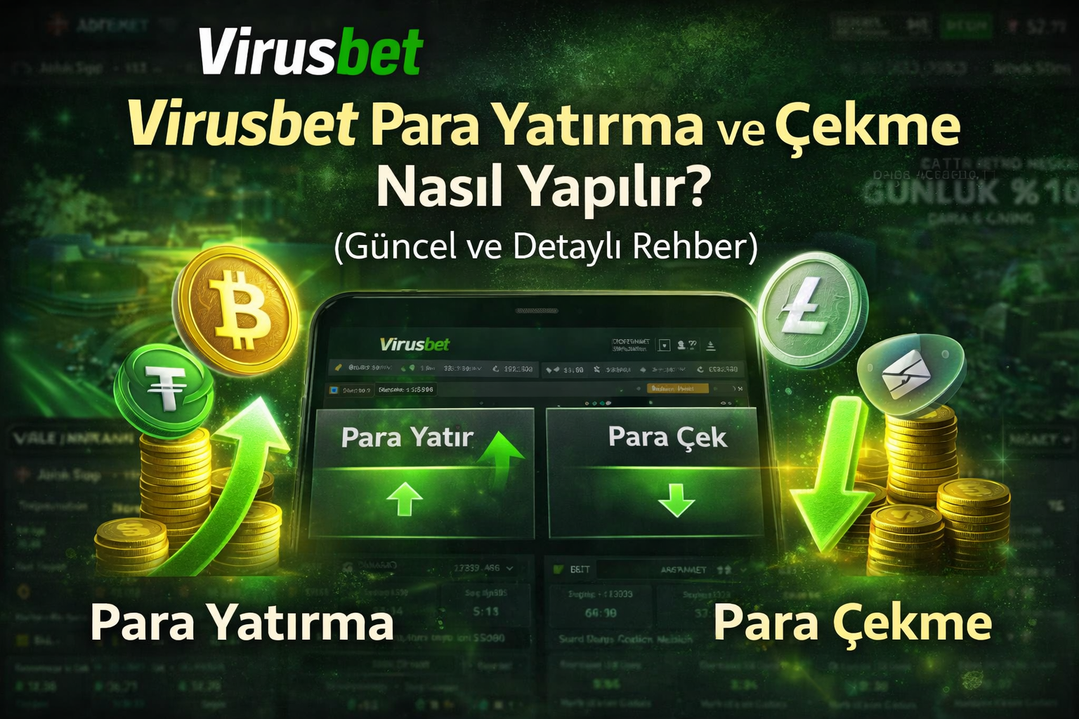 Virusbet para yatırma ve çekme işlemleri, kripto ve diğer yöntemlerle adım adım anlatım